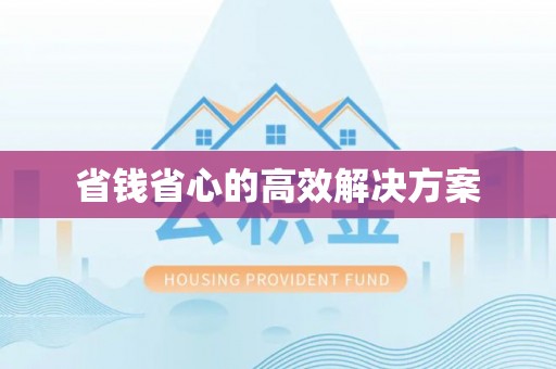 滨州省钱省心的高效解决方案