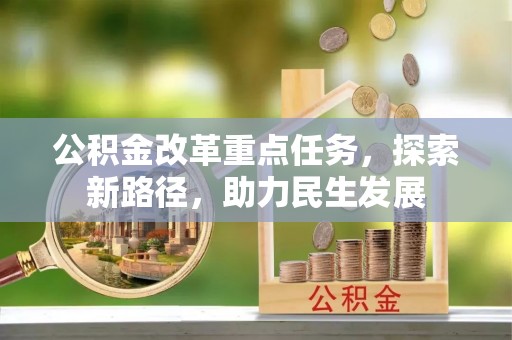 滨州公积金改革重点任务，探索新路径，助力民生发展