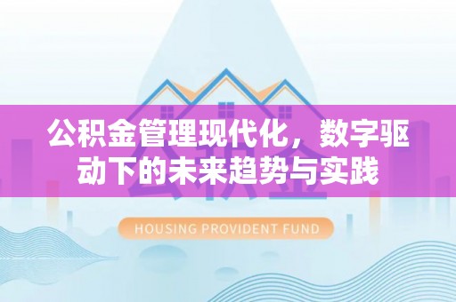 滨州公积金管理现代化，数字驱动下的未来趋势与实践