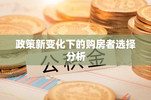 滨州政策新变化下的购房者选择分析