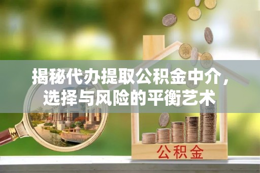 滨州揭秘代办提取公积金中介，选择与风险的平衡艺术