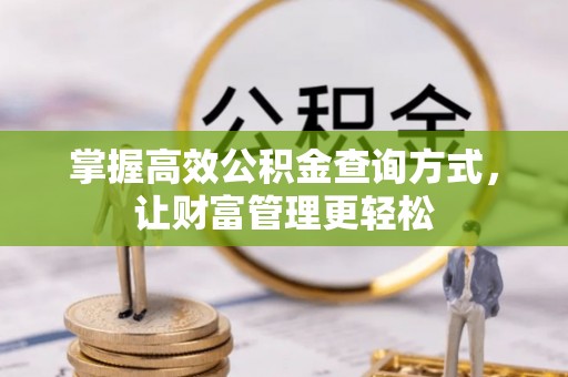 滨州掌握高效公积金查询方式，让财富管理更轻松
