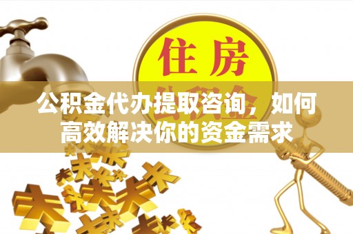 滨州公积金代办提取咨询，如何高效解决你的资金需求