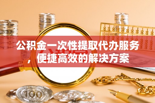 滨州公积金一次性提取代办服务，便捷高效的解决方案