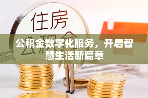 滨州公积金数字化服务，开启智慧生活新篇章