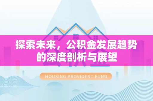 滨州探索未来，公积金发展趋势的深度剖析与展望