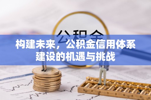 滨州构建未来，公积金信用体系建设的机遇与挑战