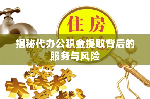 滨州揭秘代办公积金提取背后的服务与风险